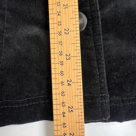 Vintage Y2K-Lady Hathaway Black Velvet Blazer – Three-Button Tailored Jacket XL - Picture 7 of 7